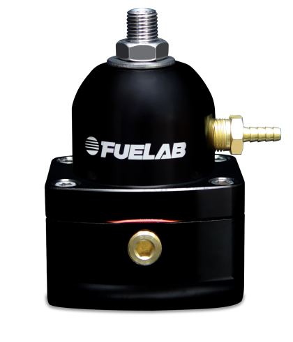[FLB 51505-1-L-E] Fuelab 515 EFI Adjustable FPR Large Seat 25-90 PSI (2) -10AN In (1) -6AN Return - Black